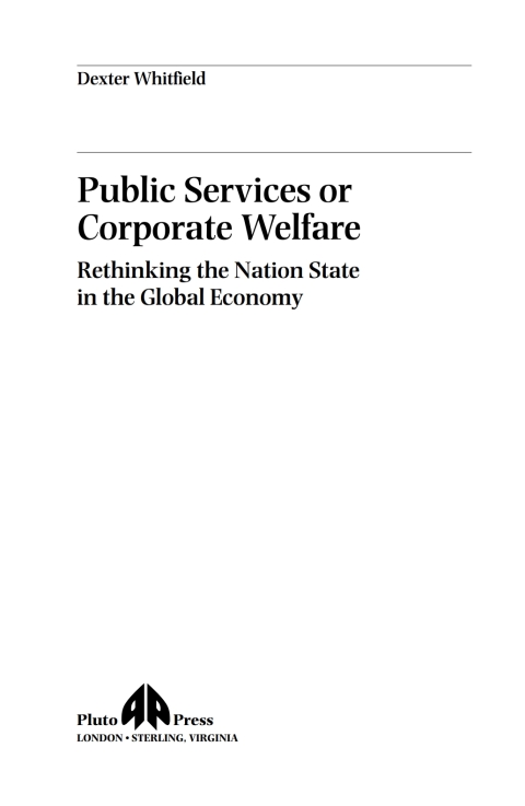 Cover image for book Public Services or Corporate Welfare