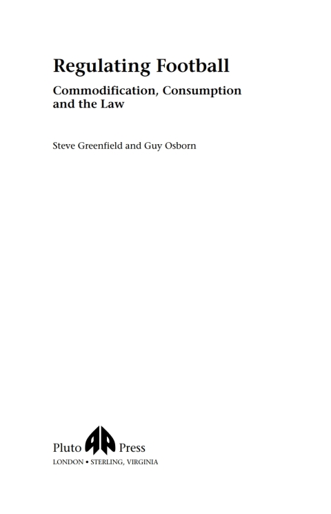Cover image for book Regulating Football