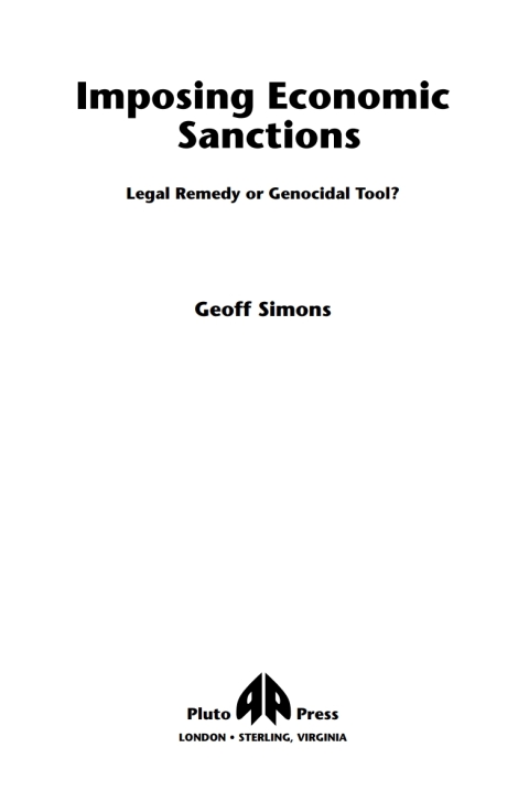 Cover image for book Imposing Economic Sanctions