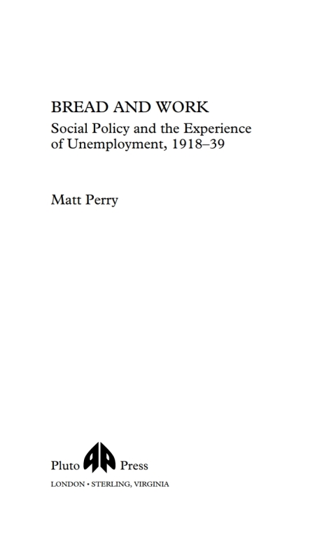 Cover image for book Bread and Work