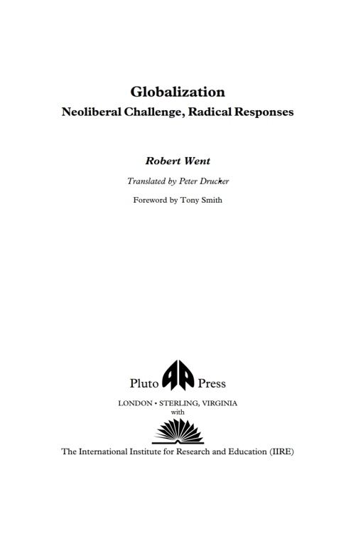 Cover image for book Globalization