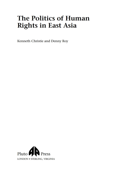Cover image for book The Politics of Human Rights in East Asia