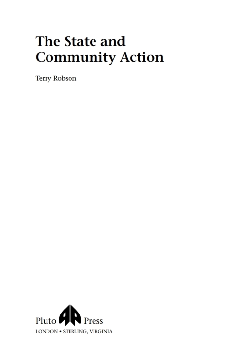 Cover image for book The State and Community Action