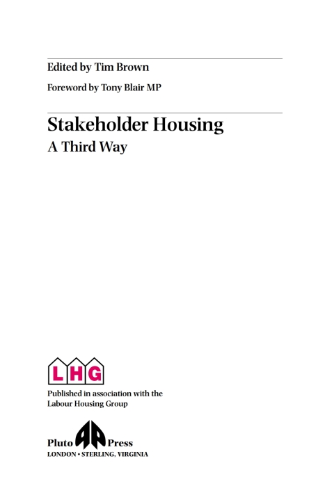 Cover image for book Stakeholder Housing