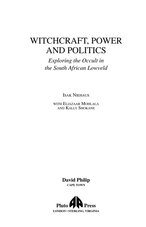 Cover image for book Witchcraft, Power and Politics