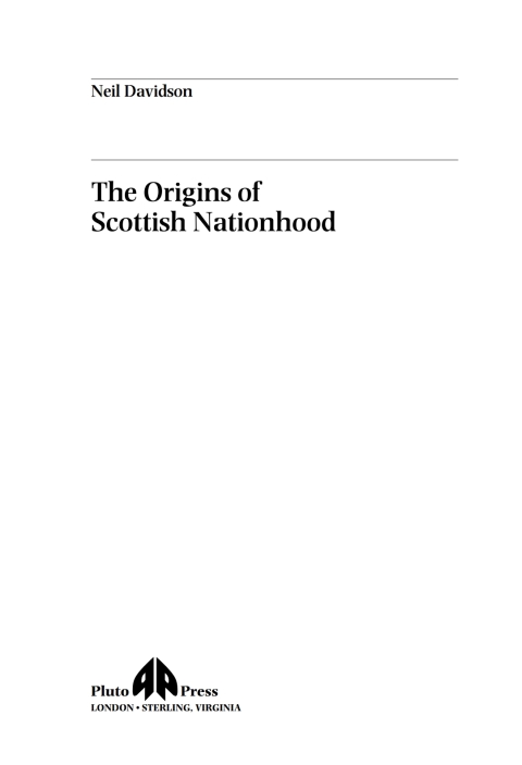 Cover image for book The Origins of Scottish Nationhood