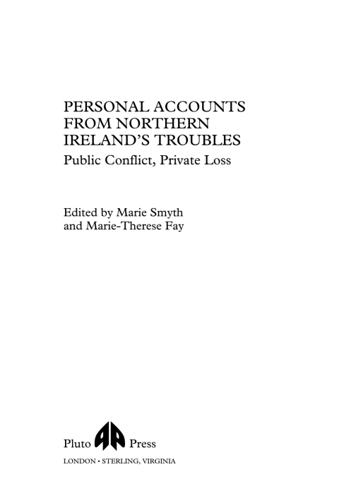 Cover image for book Personal Accounts From Northern Ireland's Troubles