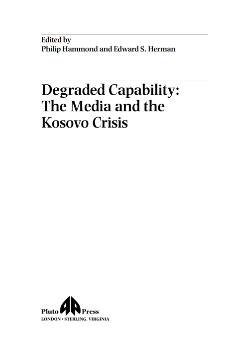 Cover image for book Degraded Capability