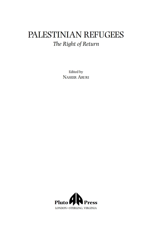 Cover image for book Palestinian Refugees