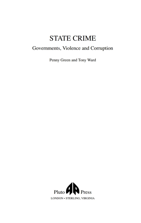 Cover image for book State Crime