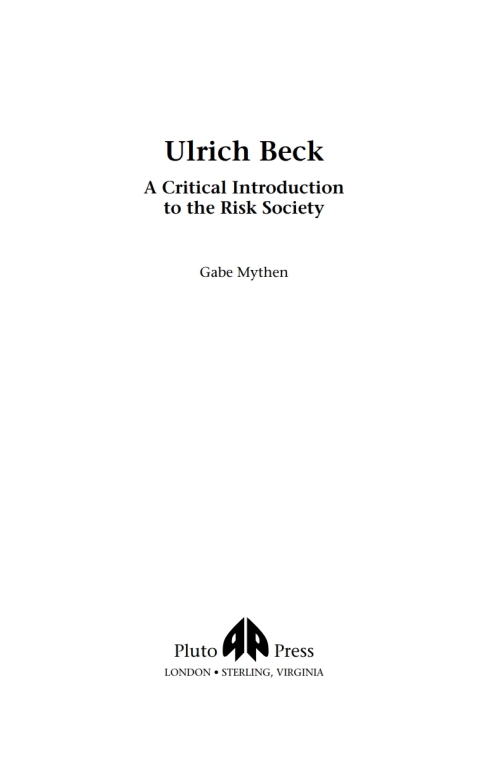 Cover image for book Ulrich Beck