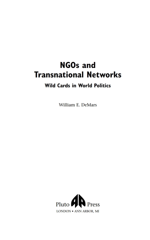 Cover image for book NGOs and Transnational Networks