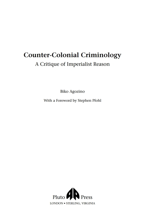 Cover image for book Counter-Colonial Criminology