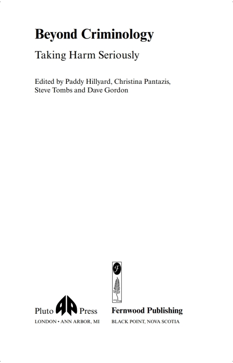 Cover image for book Beyond Criminology