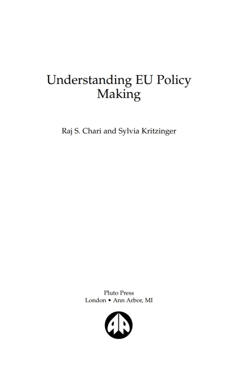 Cover image for book Understanding Eu Policy Making