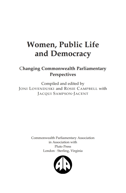 Cover image for book Women, Public Life and Democracy
