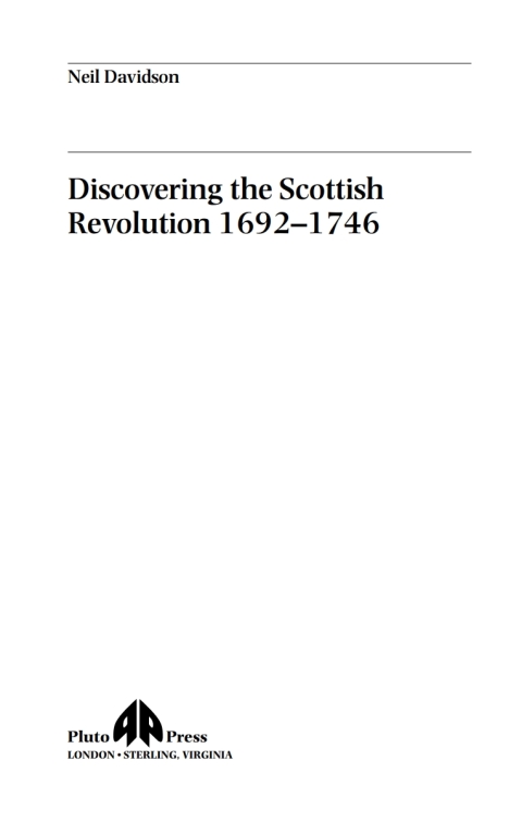 Cover image for book Discovering the Scottish Revolution 16921746