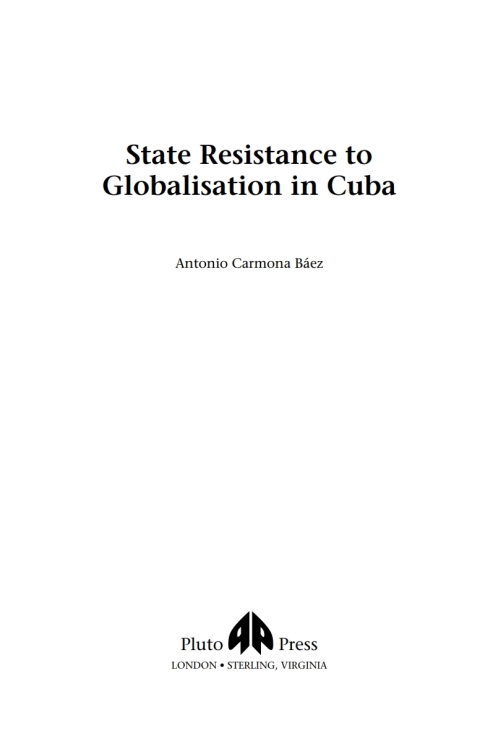 Cover image for book State Resistance to Globalisation in Cuba