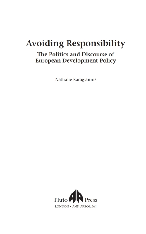 Cover image for book Avoiding Responsibility