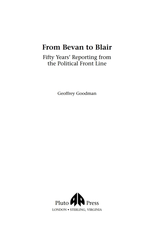 Cover image for book From Bevan to Blair