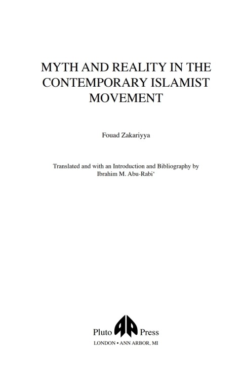 Cover image for book Myth and Reality in the Contemporary Islamist Movement
