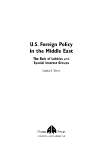 Cover image: US Foreign Policy in the Middle East 1st edition 9780745322582