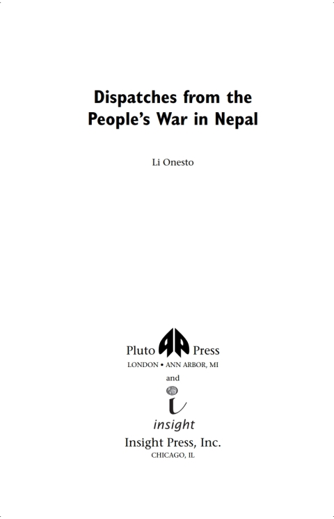 Cover image for book Dispatches From the People's War in Nepal