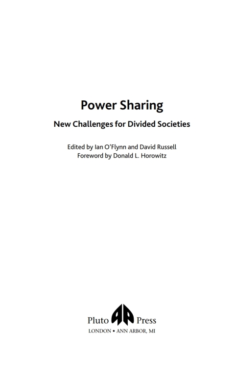 Cover image for book Power Sharing