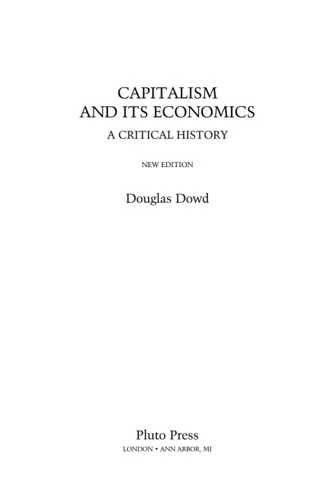 Cover image for book Capitalism and Its Economics