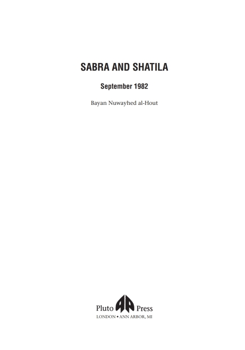 Cover image for book Sabra and Shatila