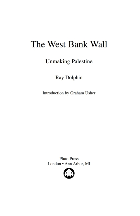 Cover image for book The West Bank Wall