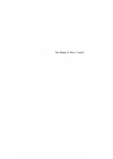 Cover image for book The Making of Marx's Capital Volume 1