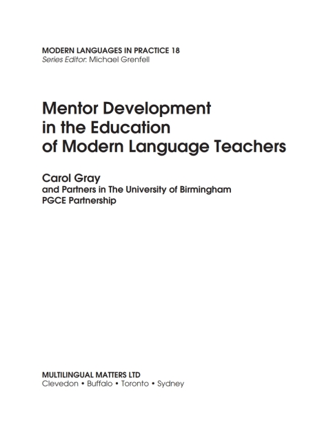 Mentor Development in the Education of Modern Language Teachers 