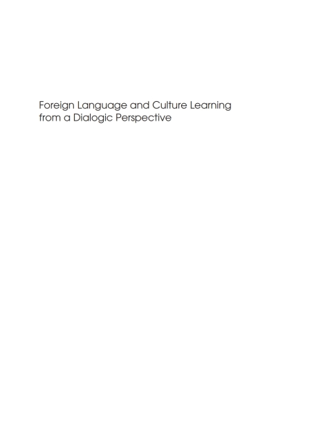 Cover image for book Foreign Language and Culture Learning from a Dialogic Perspective