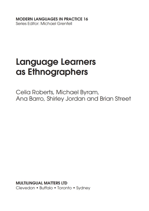 Language Learners as Ethnographers 