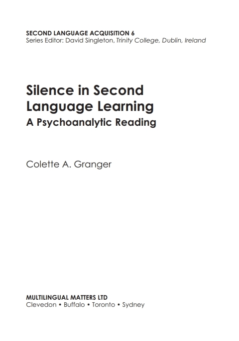 Cover image for book Silence in Second Language Learning