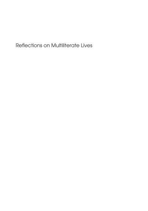 Cover image for book Reflections on Multiliterate Lives