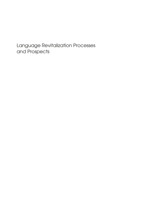 Cover image for book Language Revitalization Processes and Prospects