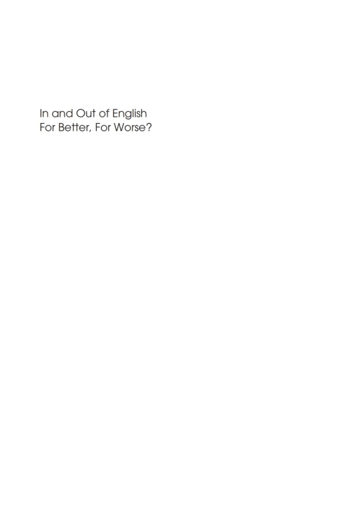 Cover image for book In and Out of English