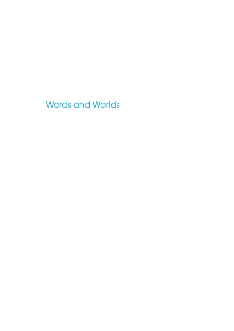 Cover image for book Words and Worlds