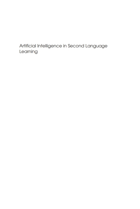 Cover image for book Artificial Intelligence in Second Language Learning