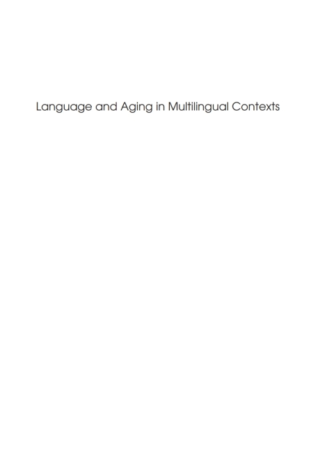 Cover image for book Language and Aging in Multilingual Contexts