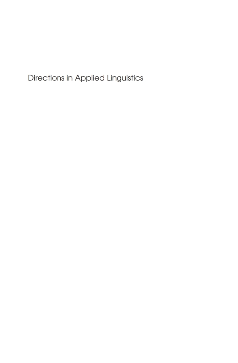 Cover image for book Directions in Applied Linguistics