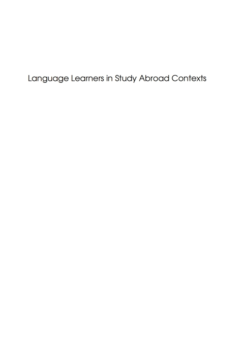 Cover image for book Language Learners in Study Abroad Contexts