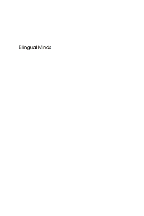 Cover image for book Bilingual Minds