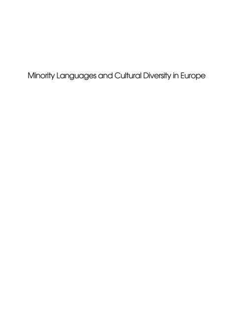 Cover image for book Minority Languages and Cultural Diversity in Europe
