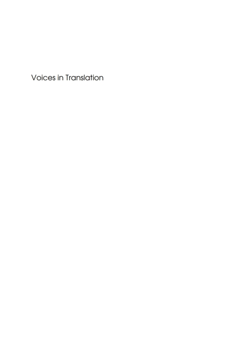 Cover image for book Voices in Translation