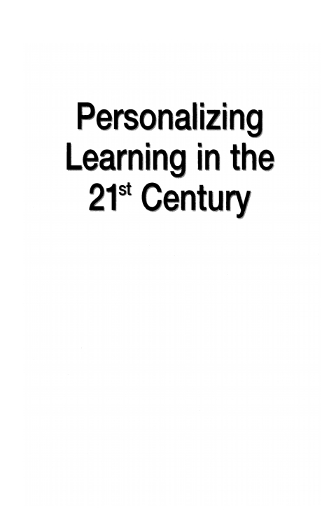 Cover image for book Personalizing Learning in the 21st Century