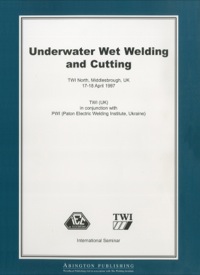 Cover image: Underwater Wet Welding and Cutting 9781855733886