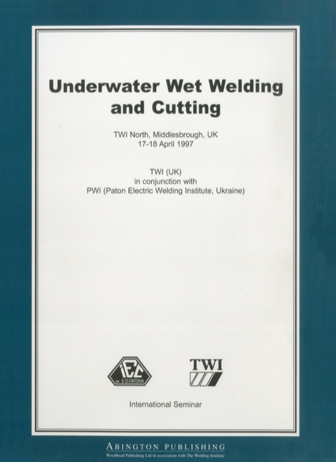 Cover image for book Underwater Wet Welding and Cutting